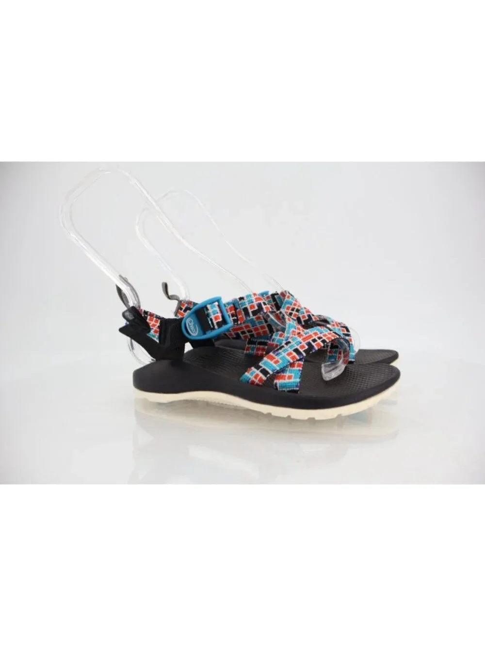 Chaco Girls Z1 Sandal Size 2 Red Blue Adjustable Strap Outdoor Active Sport Shoe